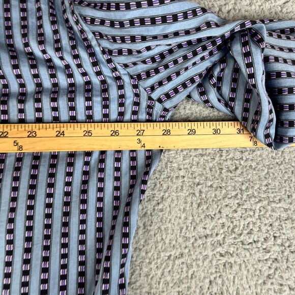 Robert Graham Shirt Mens 3XL Purple Blue Pink Long Sleeve Flip Cuff Button - Picture 11 of 13